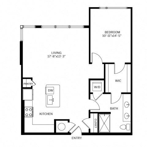 The Shirley Apartments Odenton MD Blush 1-Bedroom Floor Plan C at  The Shirley Apartments , Odenton